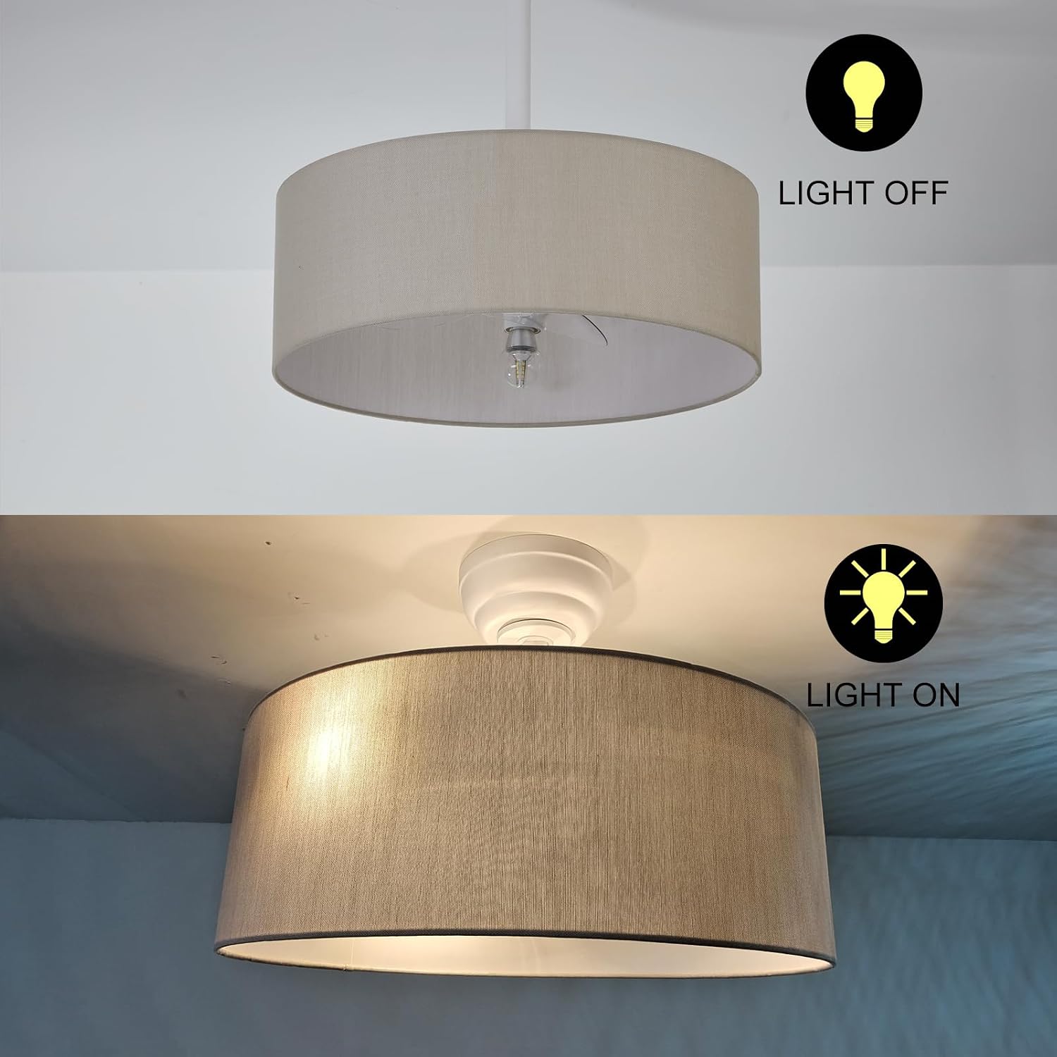Low Profile Ceiling Fans with Lights 20' Ceiling Fans with Lights and Remote Flush Mount Ceiling Fan with Lights Boho Ceiling Fan with 6 Speeds for Living Room Bedroom.