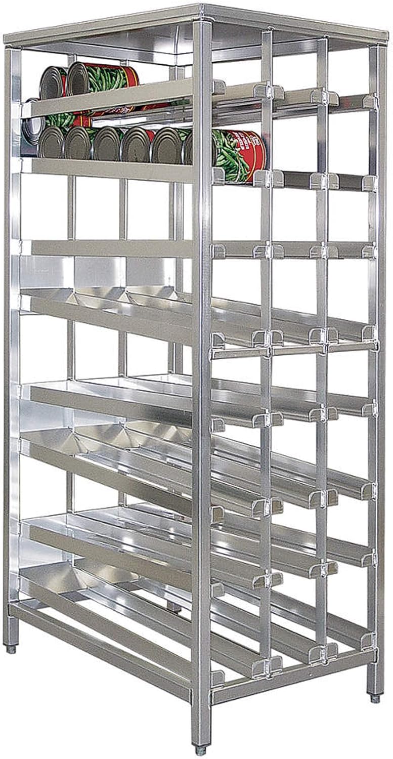 New Age 97294 First in, First Out Stationary Can Rack Holds (156) #10 Cans