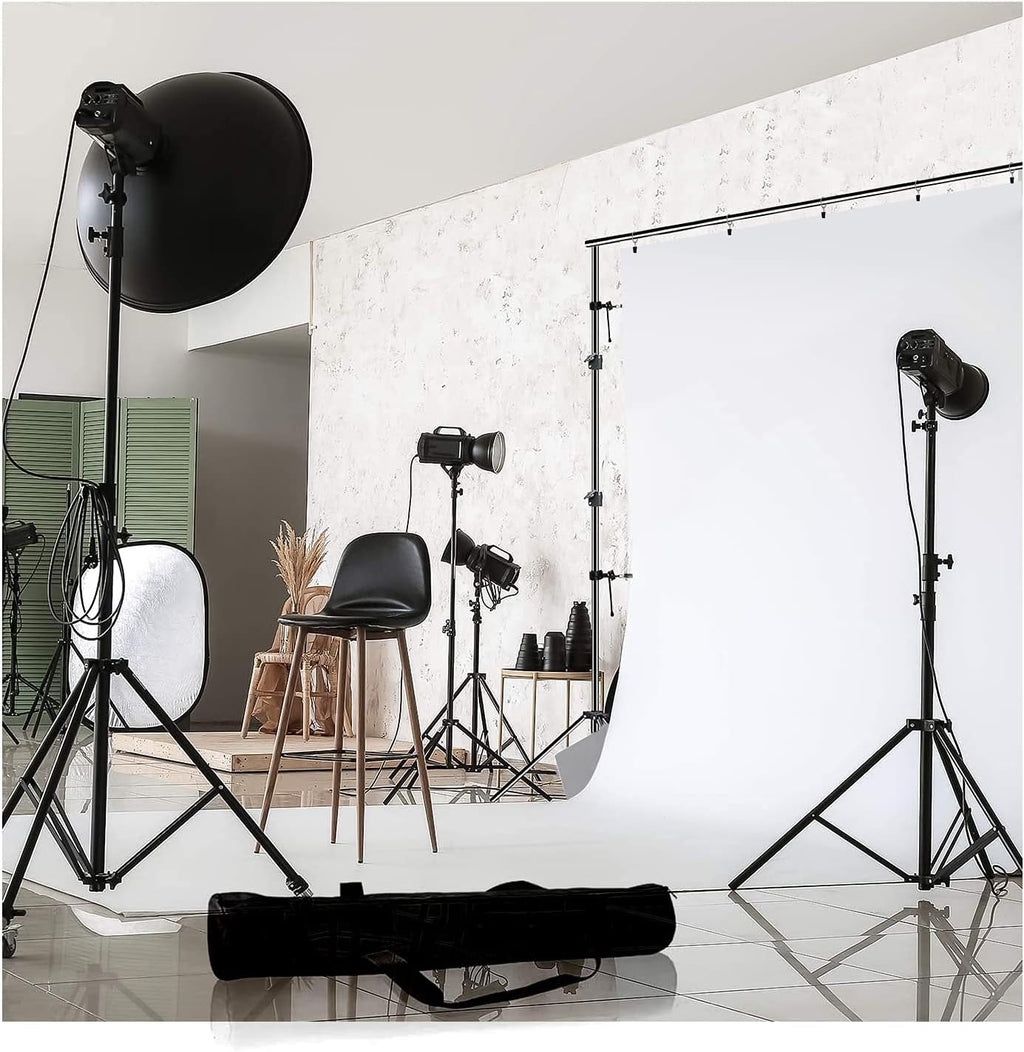 LimoStudio Photo Video Studio 10 ft. Width Adjustable Background Stand Backdrop Support Structure System Kit with Photo Clamp and Sand Bag, Photography Studio, AGG2348V2