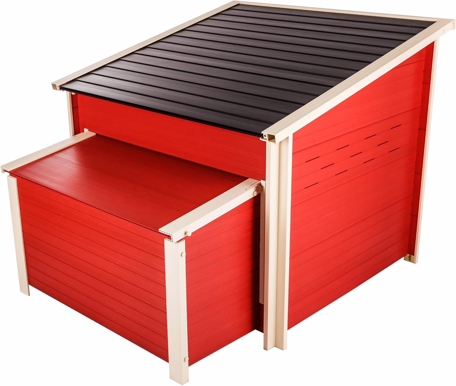 New Age Pet ECOFLEX® Jumbo Fontana Chicken Coop with Nesting Box & Spacious Pen - Red Finish