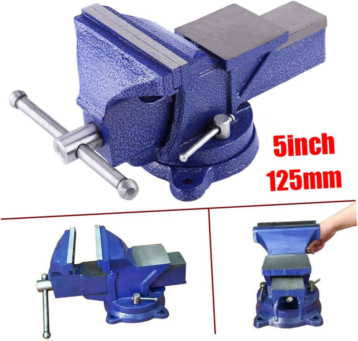 Gadpiparty Heavy Duty Steel Table Vise Portable Workbench Clamp for Woodworking Jewelry Making and DIY Projects Durable Cast Steel Design for Home Workshop