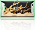 REPTI ZOO 50 Gallon Reptile Terrarium, 36' x 18' x 18' Light Weight Reptile Enclosure, Colored Reptiles Tank with Tempered Glass Door, Large Habitat for Bearded Dragon, Snake, Lizard, Gecko-Green