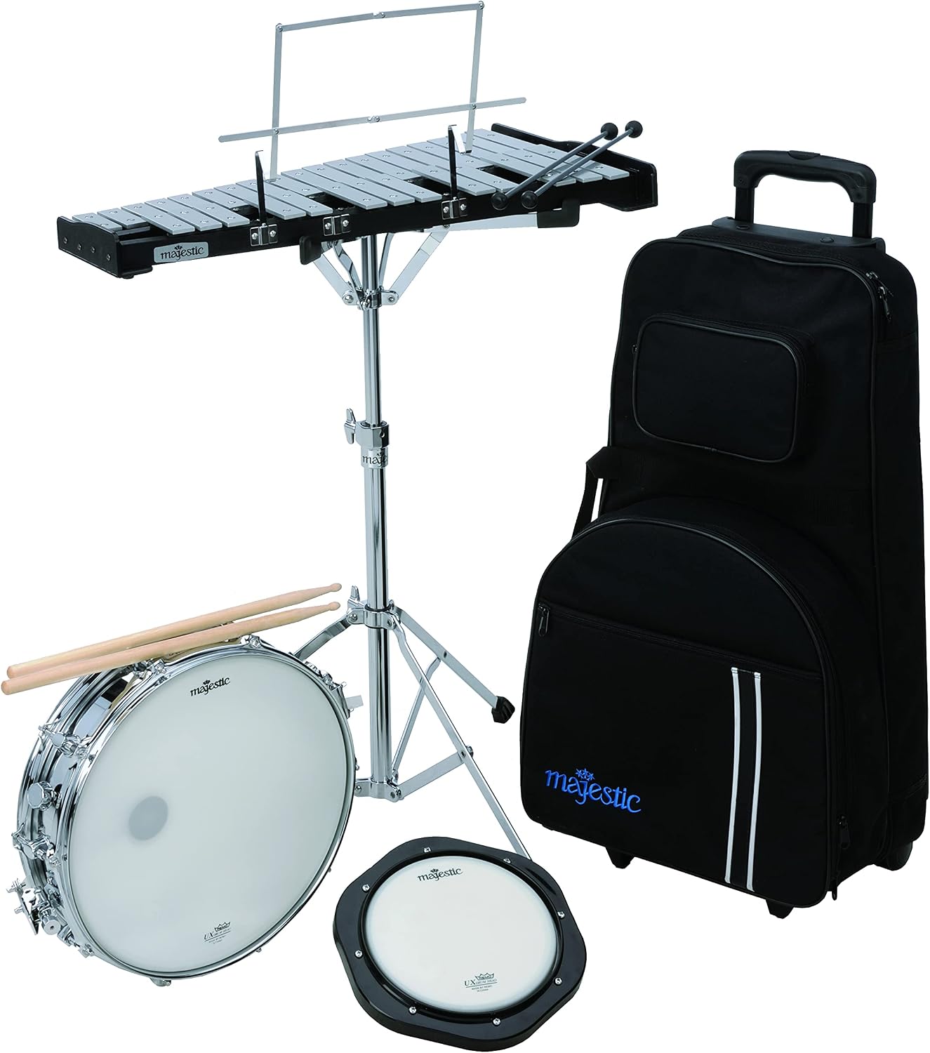 Majestic AK1432DP Bell/Snare Educational Kit with Rolling Bag