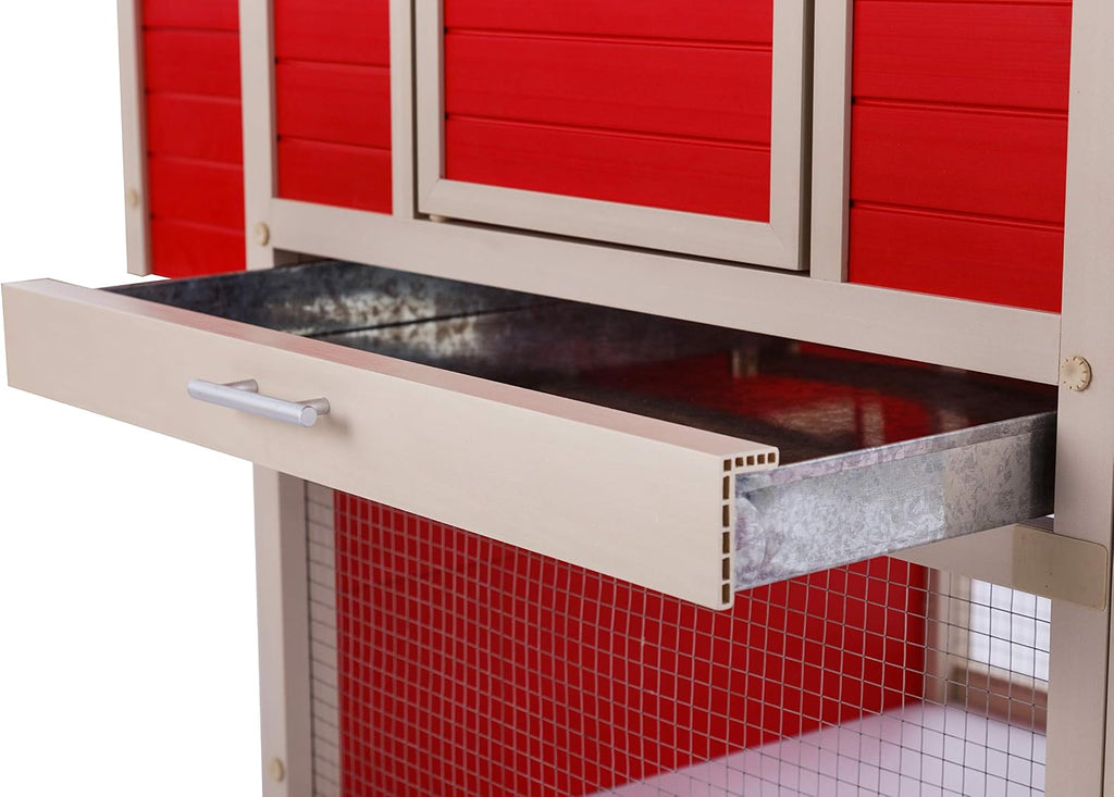 New Age Pet ECOFLEX Sonoma Chicken Coop in Red and Maple