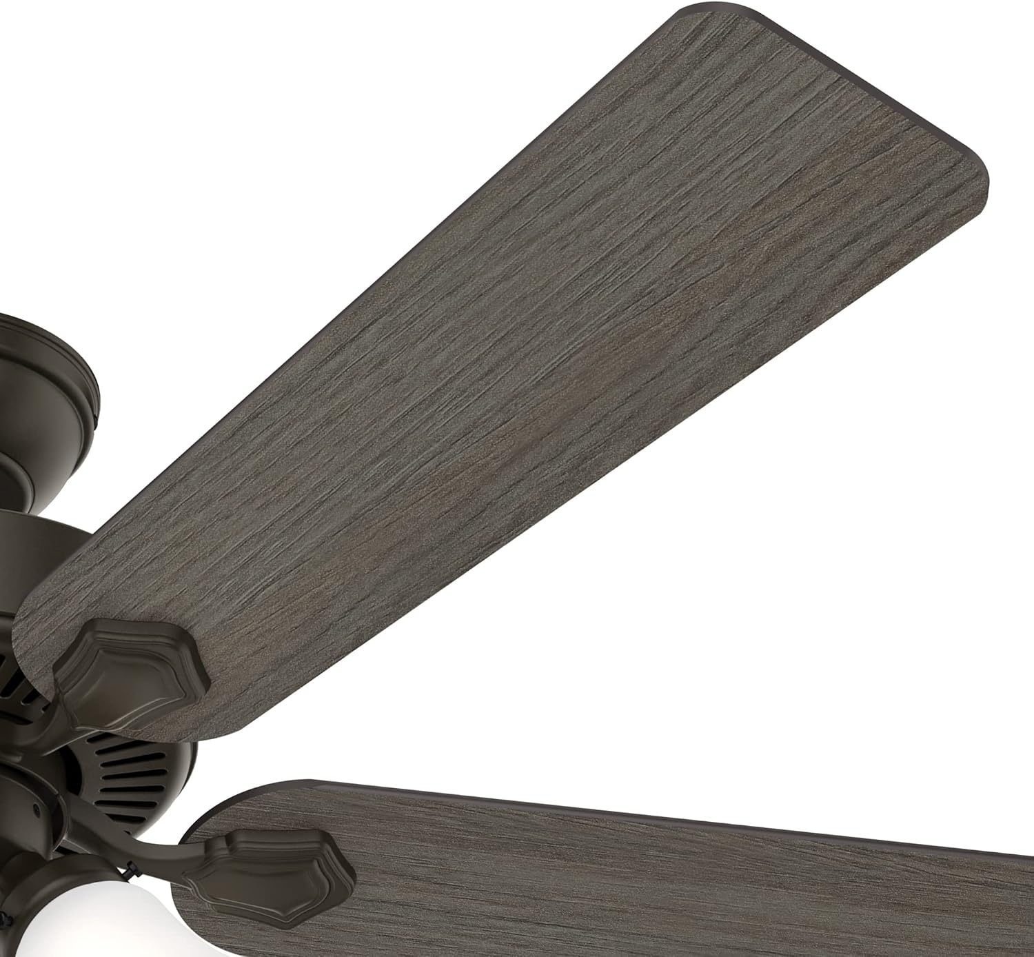 Hunter Fan 52 inch Indoor Traditional New Bronze Ceiling Fan with Light Kit (Renewed)