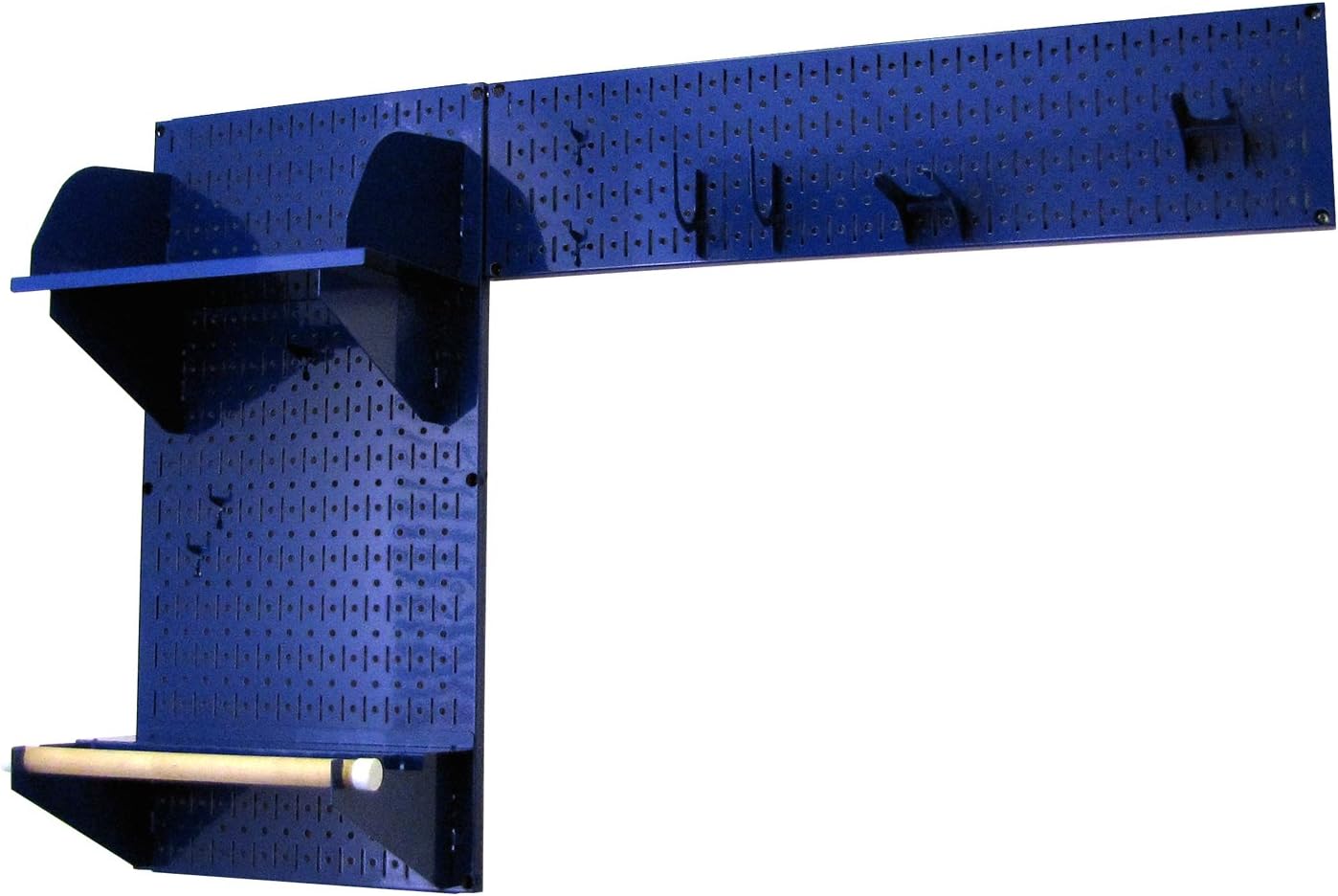 Wall Control Pegboard Garden Supplies Storage and Organization Garden Tool Organizer Kit with Blue Pegboard and Blue Accessories