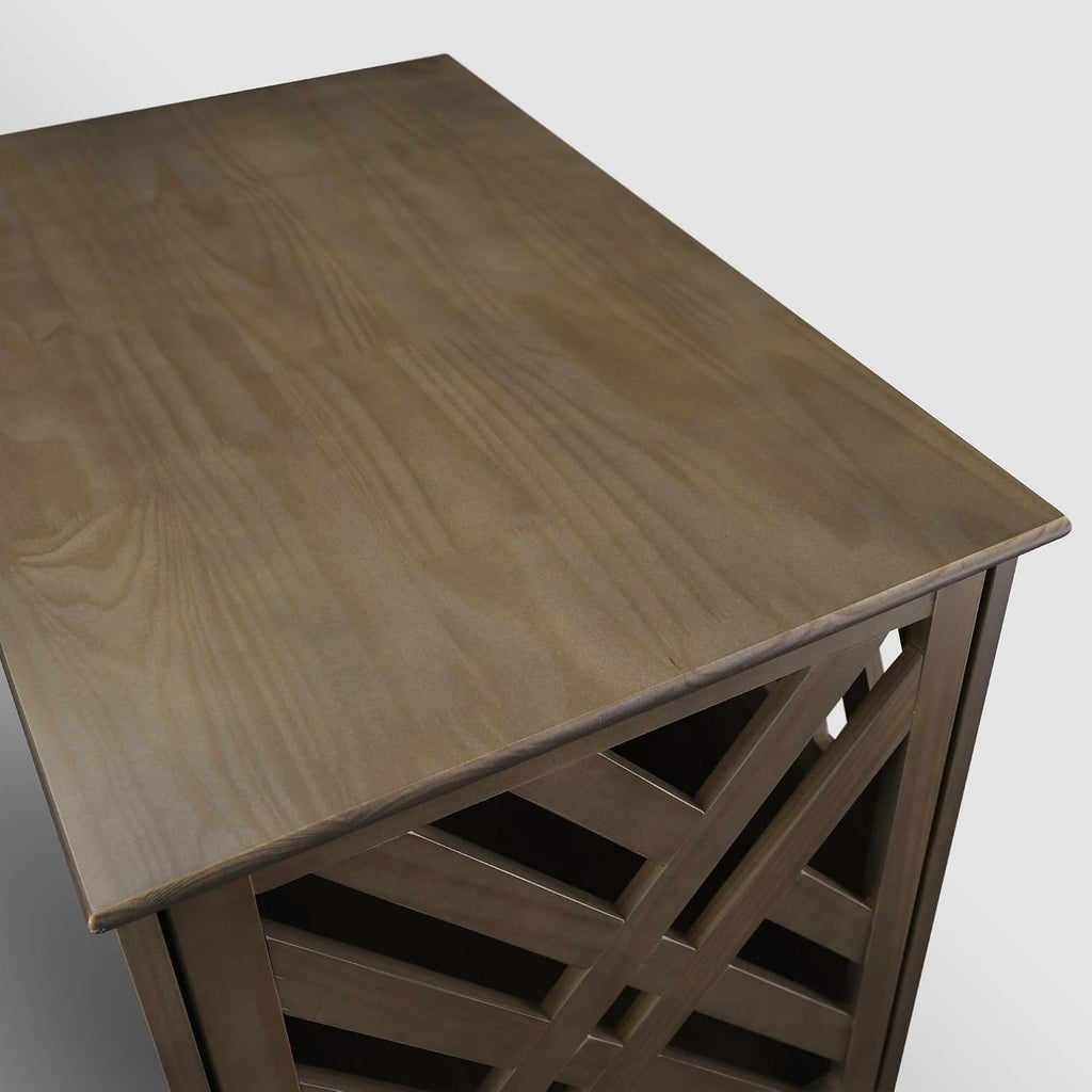 Casual Home Wooden Pet Crate, End Table, Lattice Large, New Taupe Gray