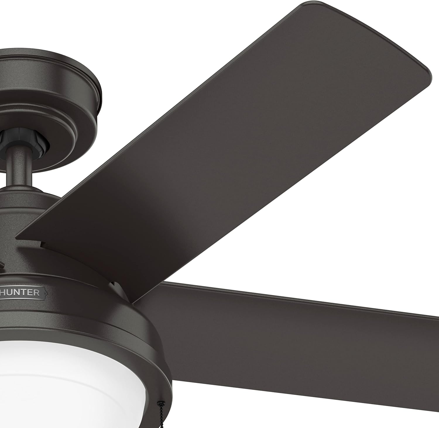 Hunter Fan 44 inch Casual Noble Bronze Outdoor Ceiling Fan with LED Light Kit and Pull Chain (Renewed)