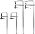 Bar Clamps Set, Drop Forged Steel Bar Clamps, Steel F Clamps for Welding, Woodworking, Metal working, DIY and Crafts, 2 pcs 12 inch x 3inch+ 2pcs 20inchx4-3/4',4pcs pack