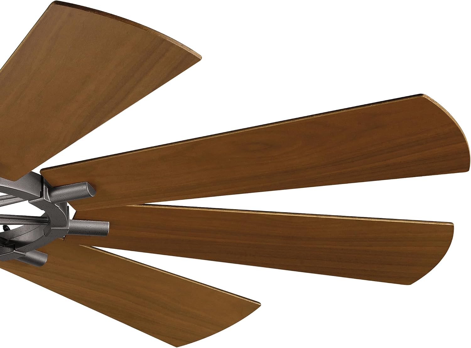 Kichler Gentry XL 65' Ceiling Fan with Lights, 1-Light LED, 3000K, 9-Blade Modern Industrial Fan for Bedroom in Anvil Iron, (65' W x 16.5' H), 300265AVI