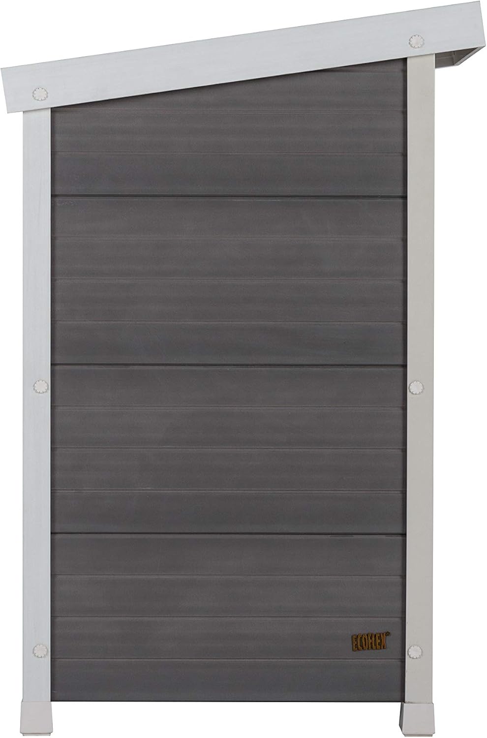 New Age Pet ECOFLEX Outdoor Cat Townhouse, Grey - Weather-Resistant Kitty Shelter, Spacious & Durable Wood Alternative, Ideal for Outdoor Felines