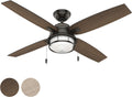 Hunter 52 inch. Outdoor Ceiling Fan in Noble Bronze with LED Light kit (Renewed)