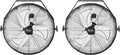 Simple Deluxe 20 Inch High Velocity 3 Speed, Black Wall-Mount Fan for Warehouse, Greenhouse, Workshop, Patio, Factory and Basement