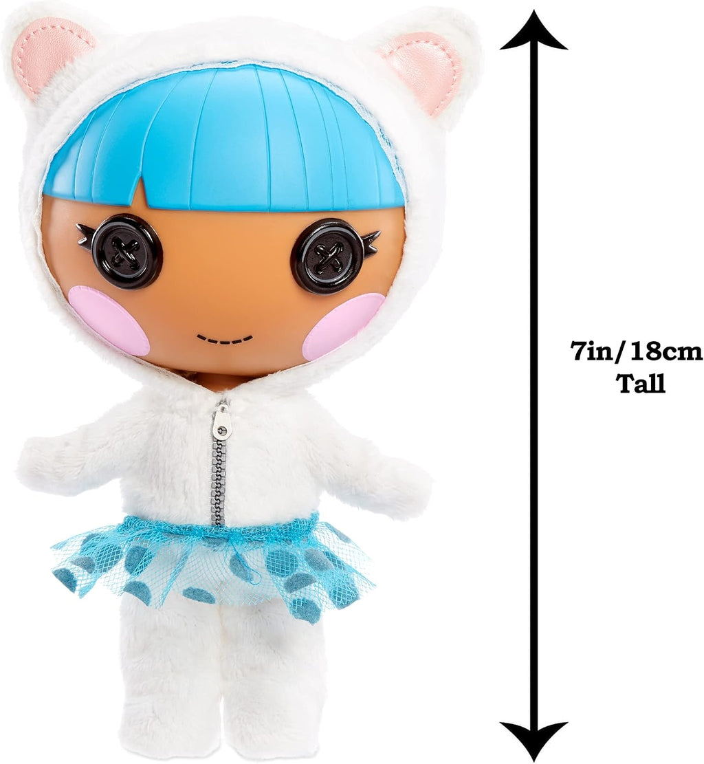 Lalaloopsy Littles 7' Winter Doll - Bundles Snuggle Stuff with Pet Yarn Ball Bear, Blue/White Outfit & Accessories, Reusable House Playset, Ages 3-103 Years