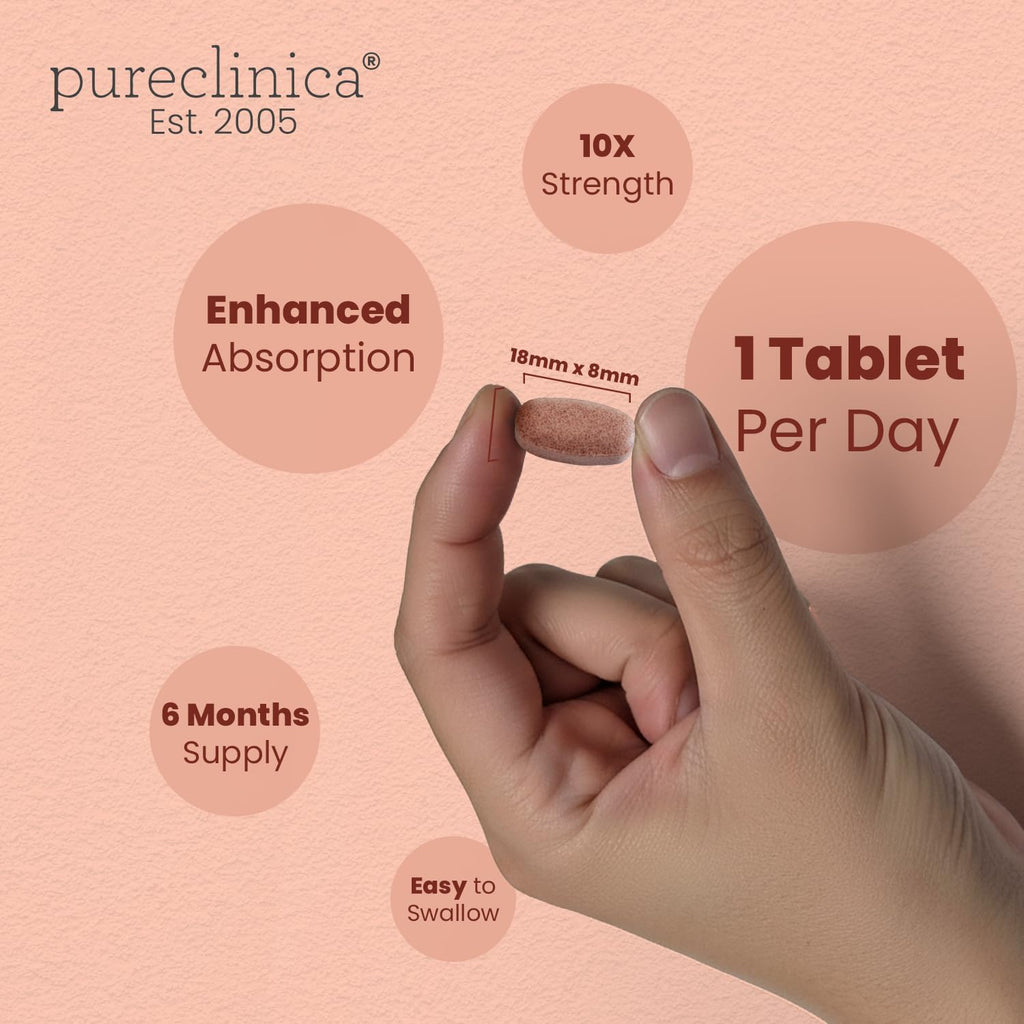 pureclinica Bilberry Extract – 1000mg (10:1) per Tablet – 1080 Tablets (6 x 180) – 36 Month Supply – High Strength