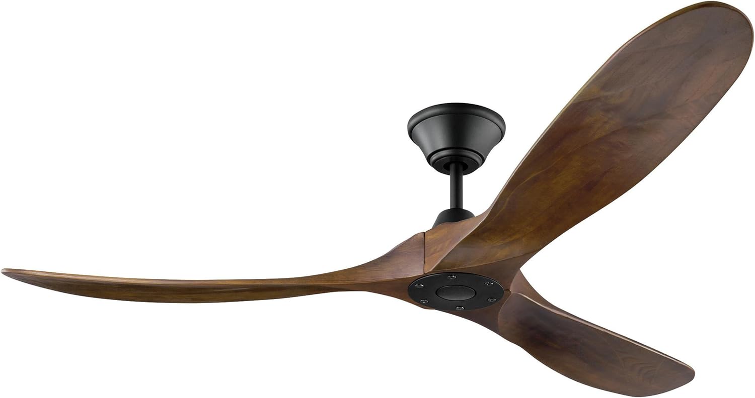Monte Carlo 3MAVR60BK Maverick Energy Star 60'' Outdoor Ceiling Fan with Remote Control, 3 Balsa Wood Blades, Black