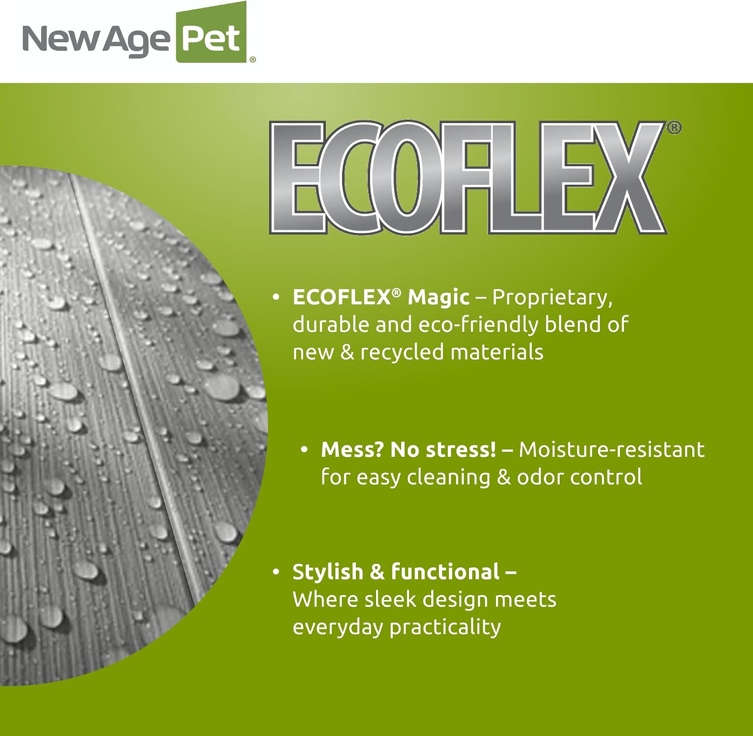 New Age Pet ECOFLEX InnPlace Dog Crate & End Table, Furniture-Style Indoor Kennel for Crate-Trained Dogs, Stainless Steel Spindles, 10-Year Warranty. 4 Colors, 4 Sizes