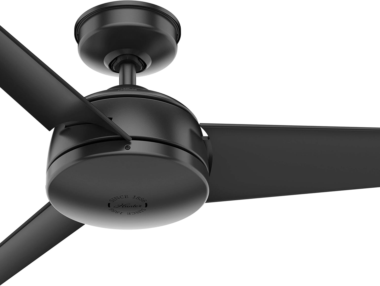 Hunter Fan 52 inch Outdoor Ceiling Fan for Patio with 3 blades, Farmhouse Ceiling Fan, Matte Black, for Living Room, Bedroom, Farmhouse, Kitchen (Renewed)