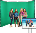 7.87ft x 13.12ft Portable Large Chromakey Green Screen Backdrop with Stand Photography Background Support System for Photo Studio Video Shooting, Live Streaming, Parties, Keying, Stage