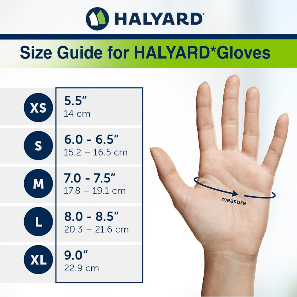 HALYARD Lavender Nitrile Exam Gloves, Disposable, Household Cleaning Supplies for First Aid, Beauty, Baby Care, Pet Care, 3.1 mil, X-Large, 52820 (Case of 2300)