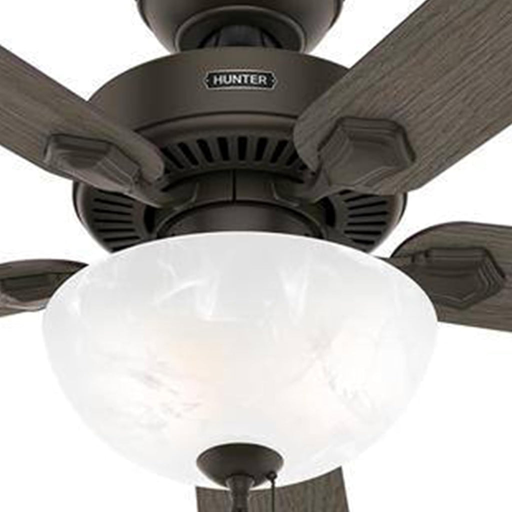 Hunter Fan 44 inch Bronze Indoor Ceiling Fan with Light and Pull Chain for Bedroom, Living Room, Office, Basement, Kitchen (Renewed)