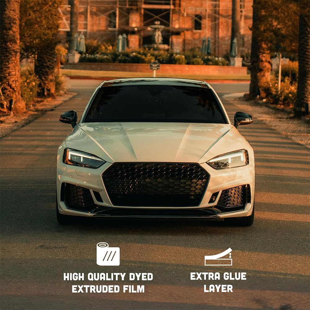 United Professional 1Ply Window Tint Film - 40' x100', 20% VLT Upgraded Dyed PET Film, 1 mil Thickness, 99% UV Block, Deep Shade Privacy Window Tint for Car, Truck, SUV, Home – Heat & Glare Control