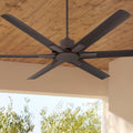 Casa Vieja 60' X-Force Farmhouse Rustic Indoor Outdoor Ceiling Fan 6 Blade Remote Control Emperial Bronze Finish Brown Blades Bedroom Patio Living Room Kitchen Porch Damp Rated Decorative DC Motor