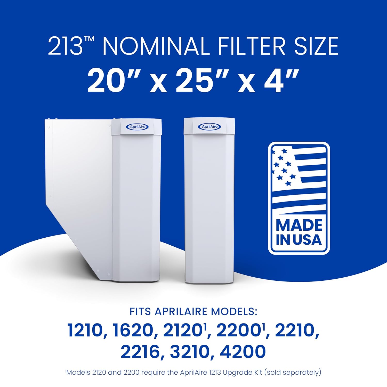Genuine AprilAire 213 Replacement Filter for AprilAire Whole-House Air Purifiers - MERV 13, Healthy Home Allergy, 20x25x4 Air Filter (Pack of 8)