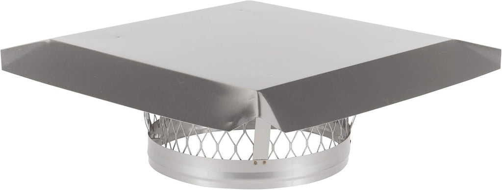 HY-C LC10 Round Stainless Steel Clamp on Single Flue Liner Chimney Cap, 10'
