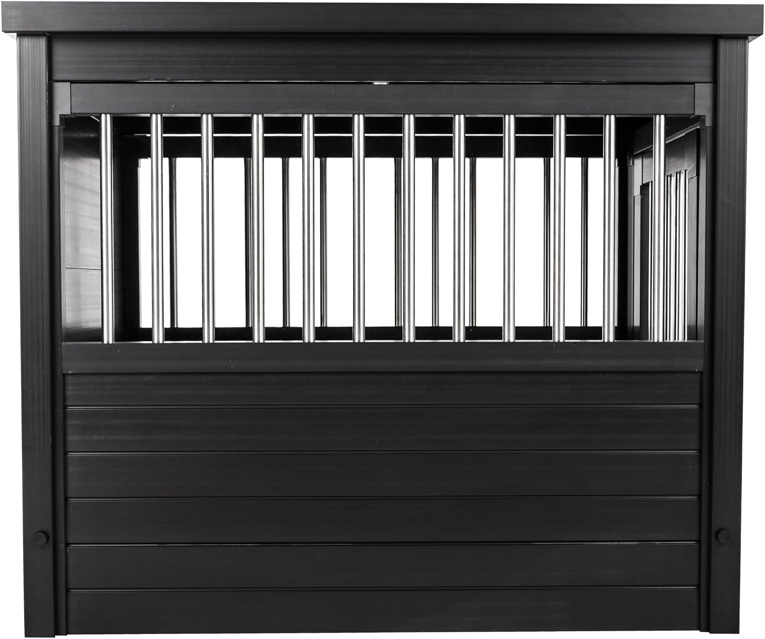 New Age Pet ECOFLEX InnPlace Dog Crate & End Table, Furniture-Style Indoor Kennel for Crate-Trained Dogs, Stainless Steel Spindles, 10-Year Warranty. 4 Colors, 4 Sizes