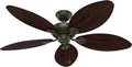 Hunter 54 inch Outdoor or Indoor Ceiling Fan No Light - Ceiling Fan without Light, For Patio, Porch, Garage, or Living Room, Standard Mount, 5 Blades, Pull Chain - Bayview 50473, Provencal Gold