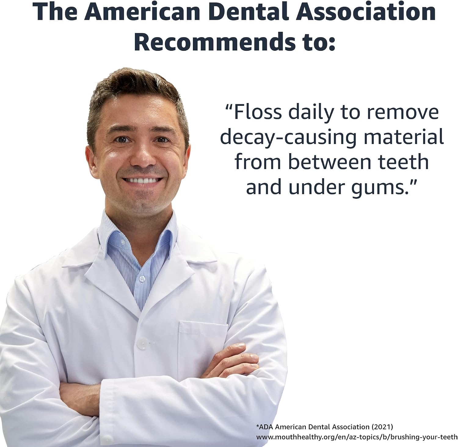 Amazon Basics Mint Dental Flosses, 540 Count, 90 Count (Pack of 72)
