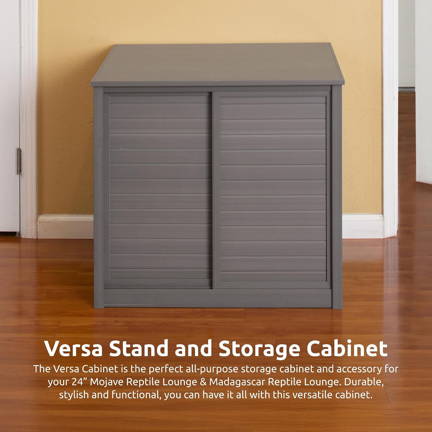 New Age Pet ECOFLEX 30' Small Versa Stand, Standard Height Cabinet for Reptile & Small Animal Habitat, Lounge in Grey