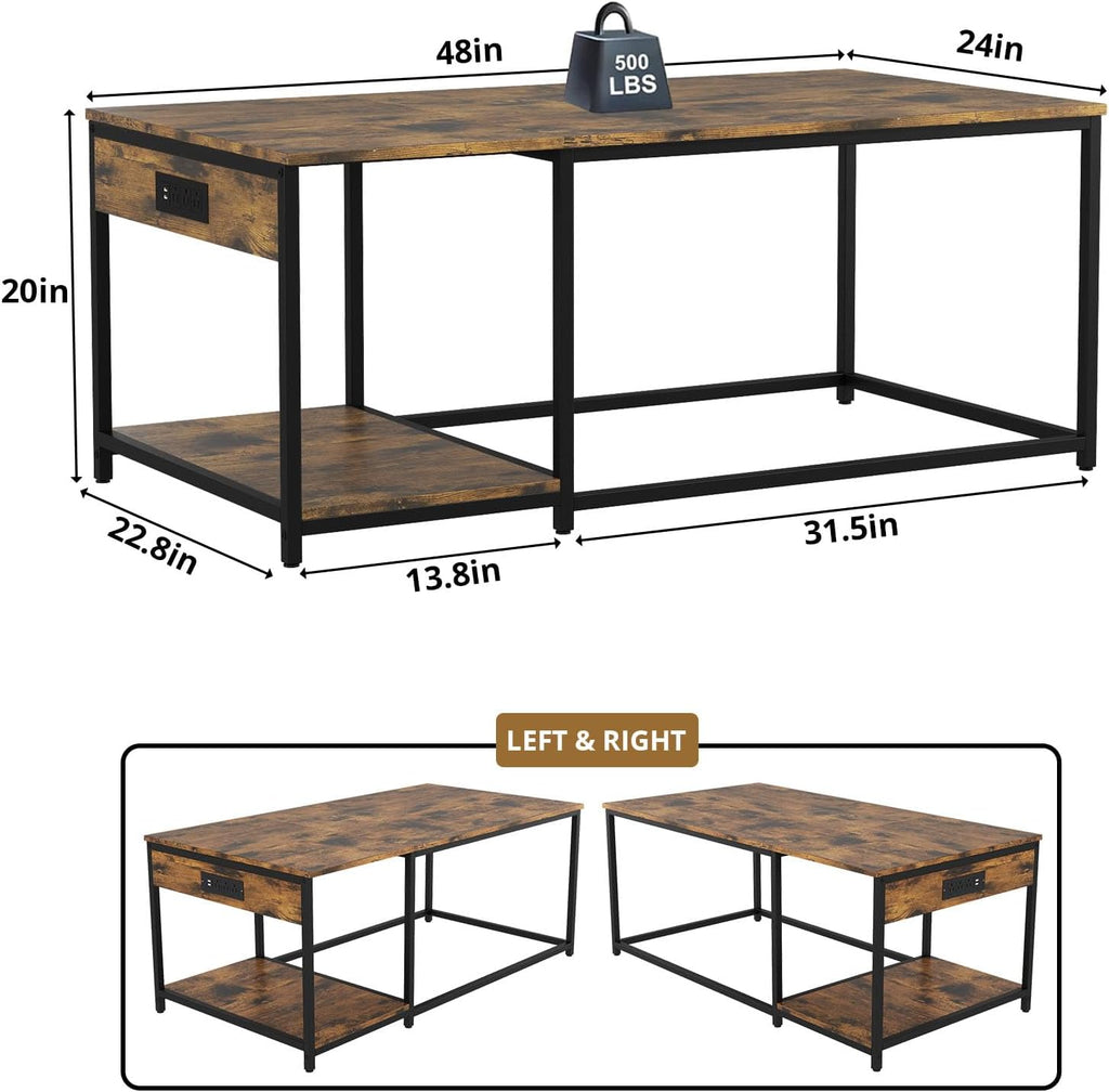 4x2x2 Reptile Enclosure Stand – 48'x24' Tall Reptile Tank Stand for 120 Gallon Aquarium Stand, Bearded Dragon Cage, Snake Enclosure & Stackable Terrarium with LED Light (Only the bottom stand)