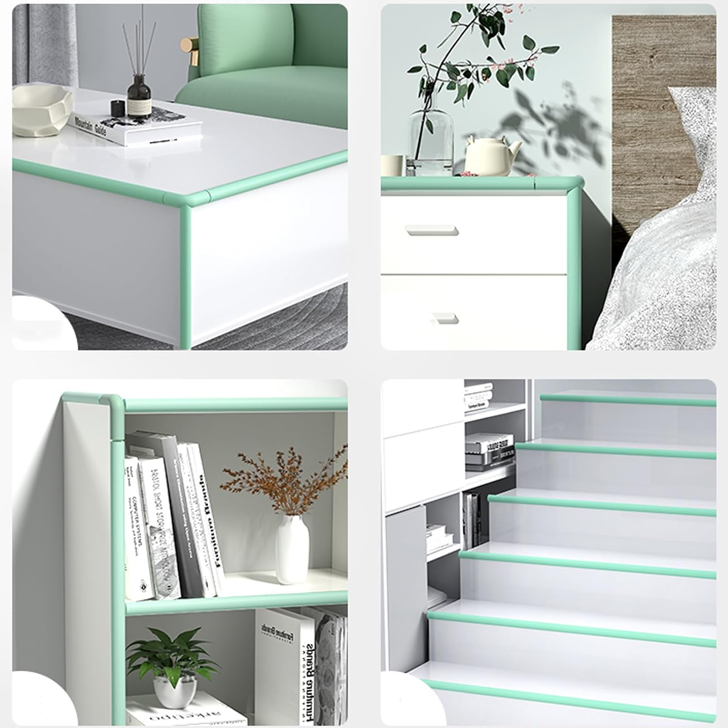 Furniture Edge & Corner Guards, Protectors Table Edge Safe Corner High Density Wall Corner Covers, Safe for Table, Fireplace, Countertop(Light Green,20M)