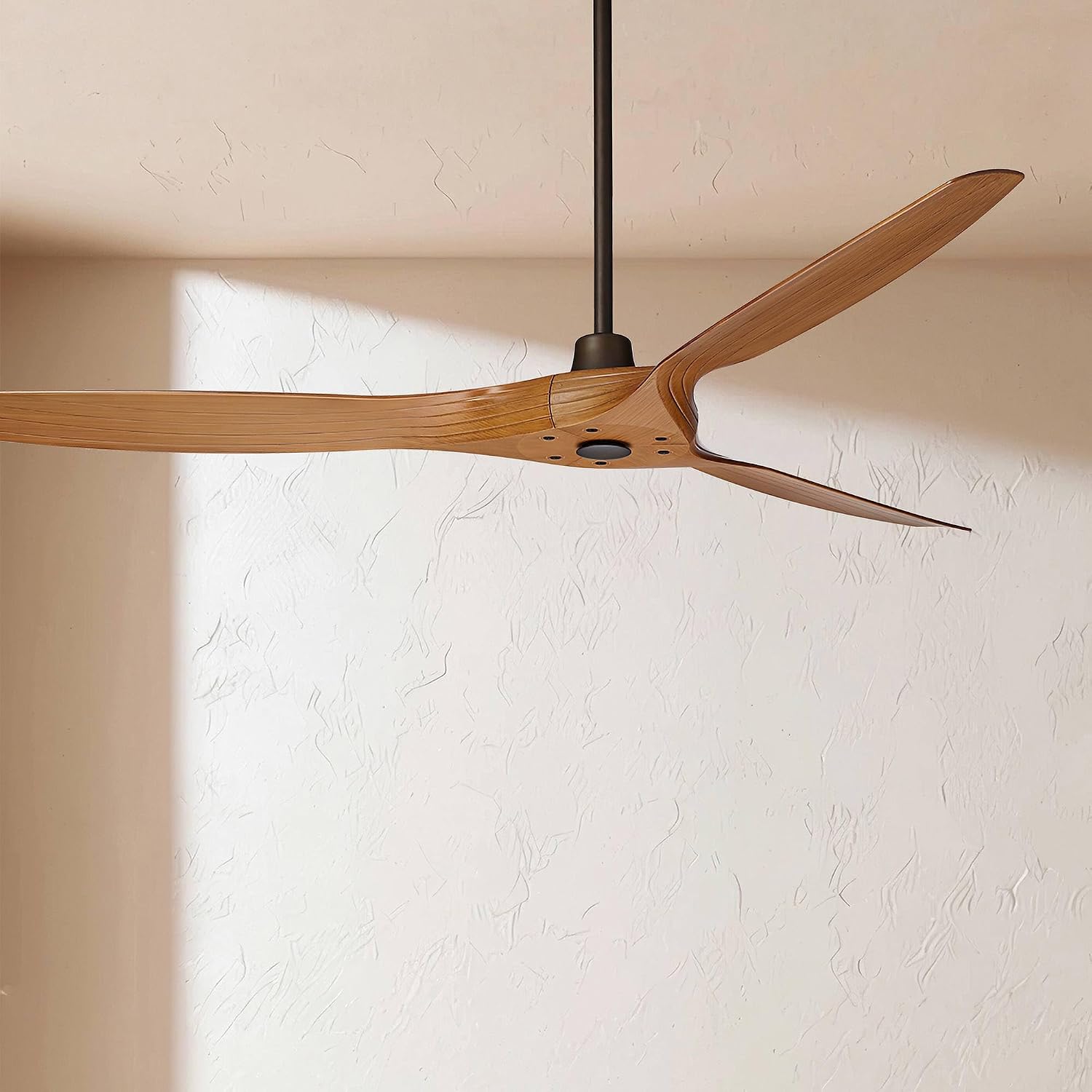 Casa Vieja 60' Aireon Modern Large 3 Blade Indoor Outdoor Ceiling Fan with Remote Control Rubbed Bronze Walnut Blade Damp Rated for Patio Exterior House Porch Gazebo Garage Barn