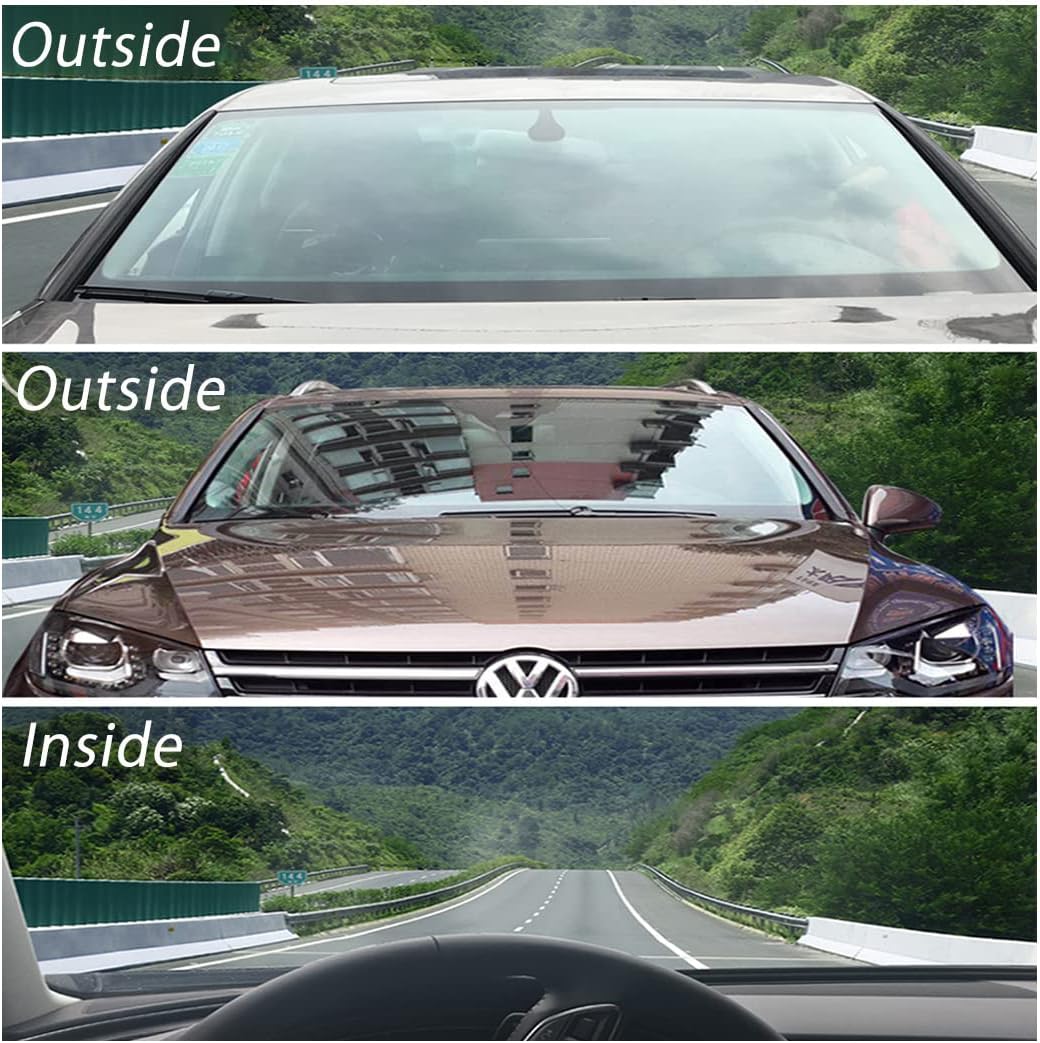 70% VLT Nano Ceramic Car Windshield Window Film 99% Anti UV Heat Control Sun Blocking Solar Tint for Car Front Rear Side Window, Light Green, 20Inch X 100Feet