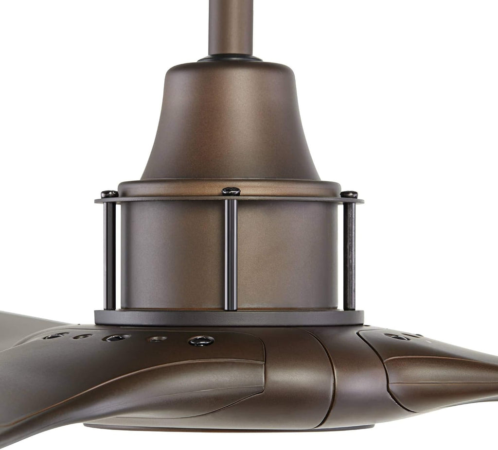 Casa Vieja 58' Interceptor Modern Indoor Outdoor Ceiling Fan with Remote Oil Rubbed Bronze Brown Damp Rated for Patio Porch