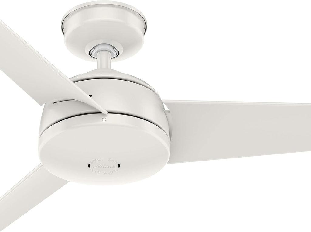 Hunter Fan 52 inch Ceiling Fan with No Light, Outdoor or Indoor White Ceiling Fan for Porch, Living Room, Office, Kitchen, Garage, 3 Blades (Renewed)