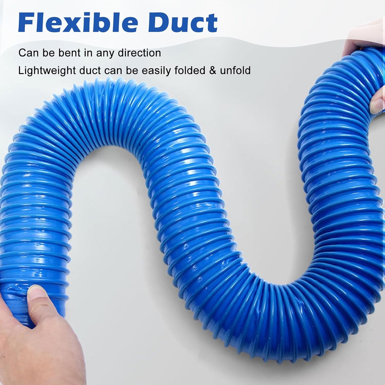 PVC Dust Collection Hose 2 3 4 5 6 7 8 10 12 Inch, Blue Flexible Dust Collector Tube for Woodworking Welding Extraction, Vent Duct with Sealing Clamp(L 10m(32.8ft),ID 250mm(9.8in))