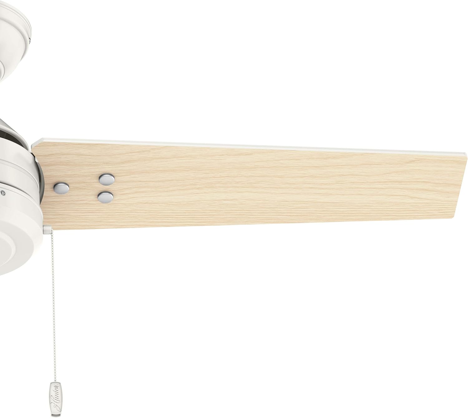 Hunter Fan 44 inch Contemporary Fresh White Outdoor Ceiling Fan with Pull Chain (Renewed)