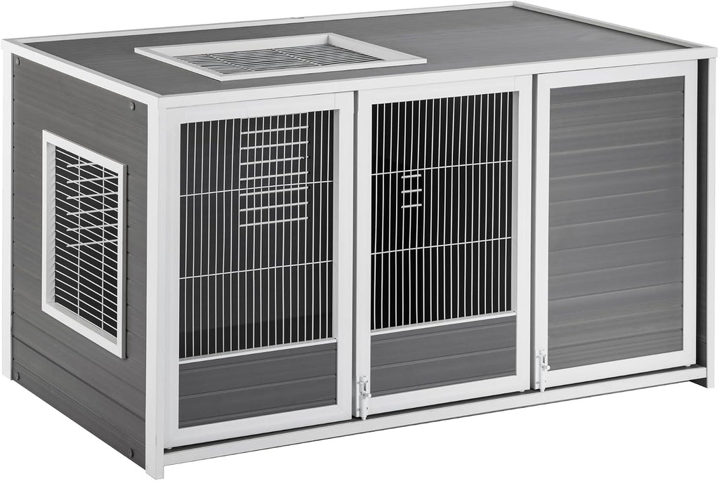 New Age Pet ECOFLEX Cozy Critter Chateau, Small Animal Hutch, 7.6 Sq Ft Living Space