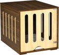 PawHut Furniture Style Dog Crate End Table with Removable Door Panel, Dog Crate Bed with Foam Cushion, Safety Lock, Indoor Use, for Small & Medium Dogs, Brown