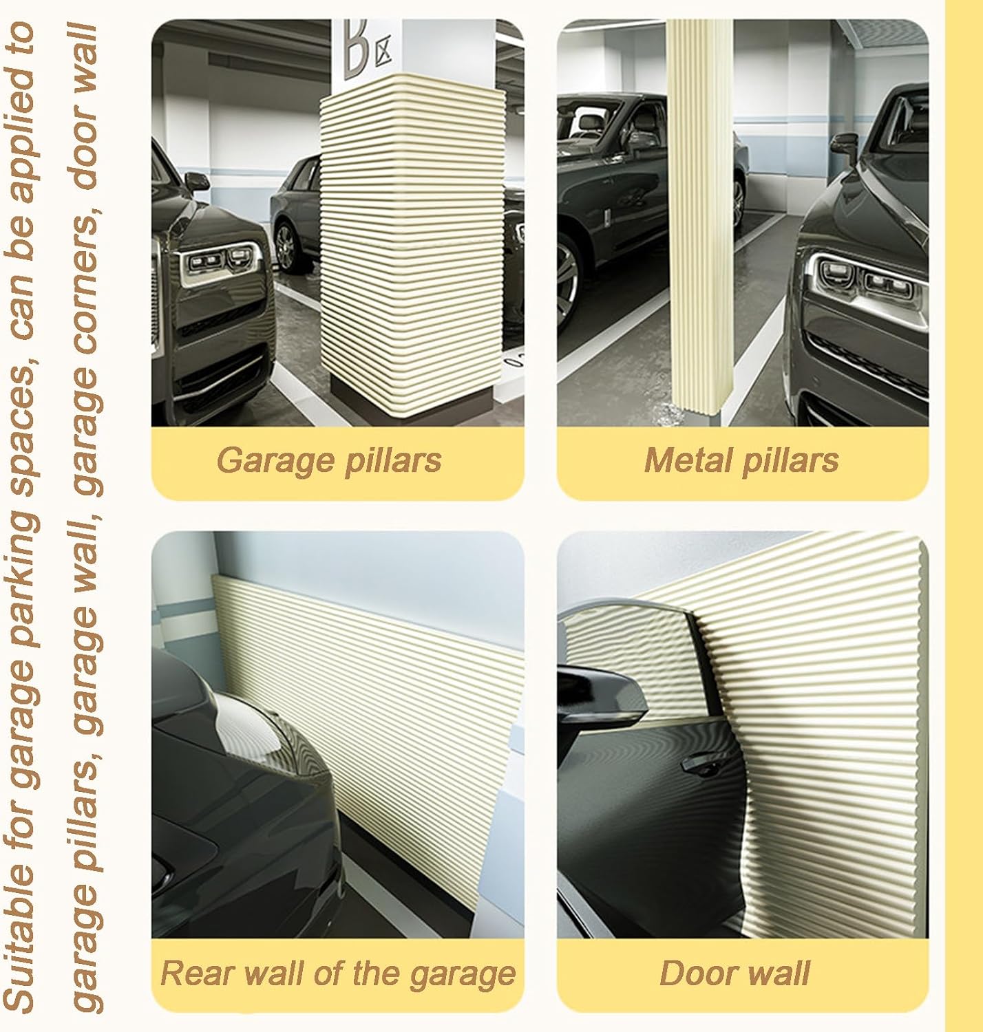 Garage Wall Protector, Proof Corners Edges Safety Bumper, Packaging Edge Protectors, Furniture Table Stair Cabinet Warehouses Foam Guards Padding(Gray,W: 40cm-L: 4m)