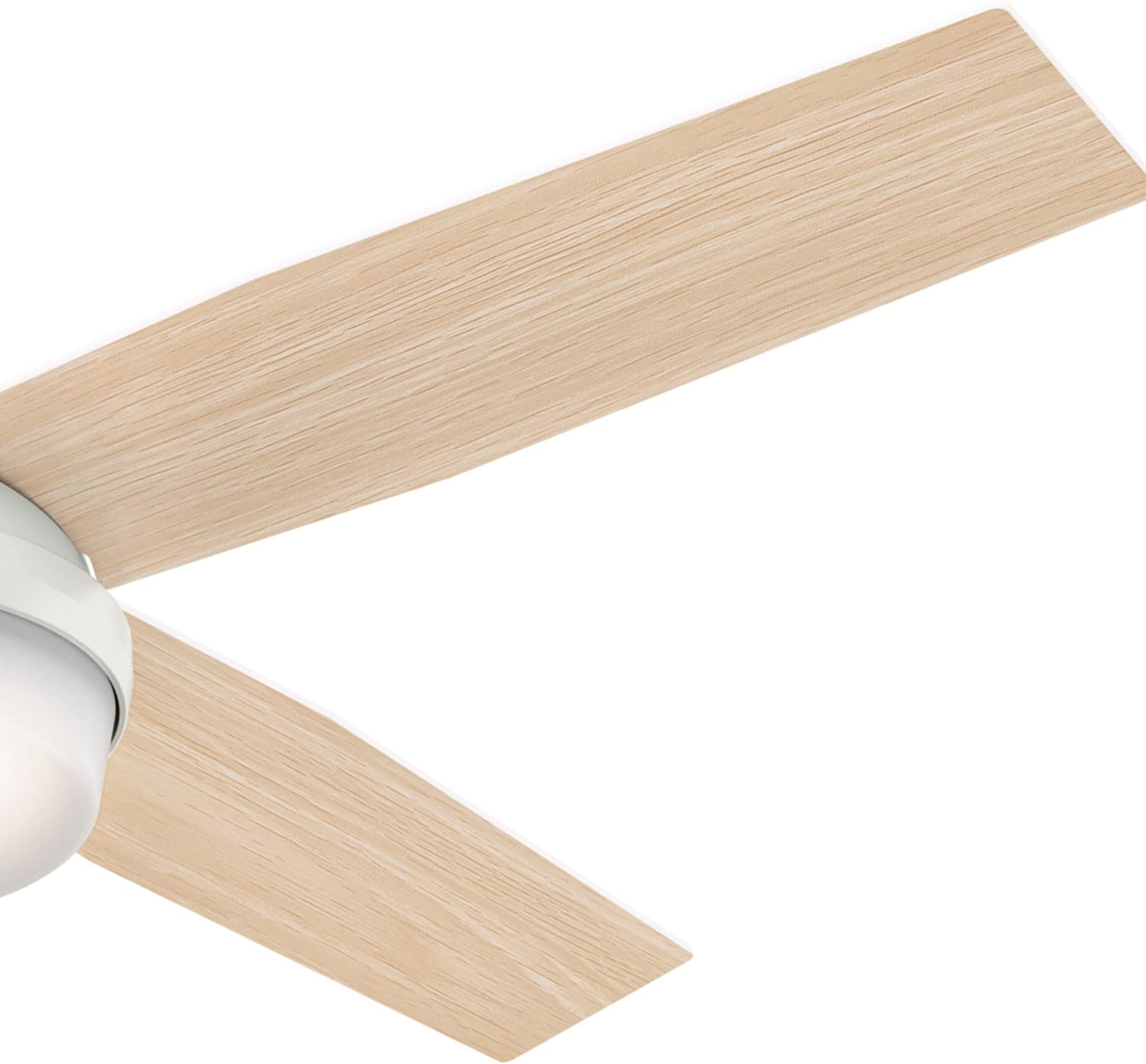 Hunter 52 inch Outdoor or Indoor Ceiling Fan with LED Light and Remote Control - White Ceiling Fan, Standard Mount, 4 Blades, For Patio, Porch, Garage, or Living Room - Dempsey 59252, Fresh White