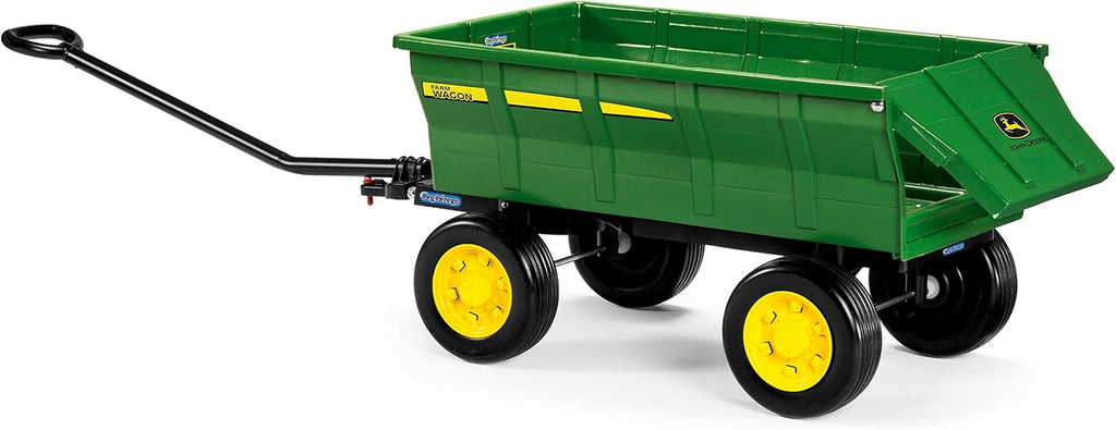 Peg Perego John Deere Farm Wagon, Extra Large Accessory for 12 Volt John Deere Tractors, Green