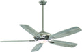 Baskinville 52-Inch Integrated LED Ceiling Fan with Light and Remote - Pewter with 5 Coastal Driftwood Blades by Minka Ceiling Fan Co.