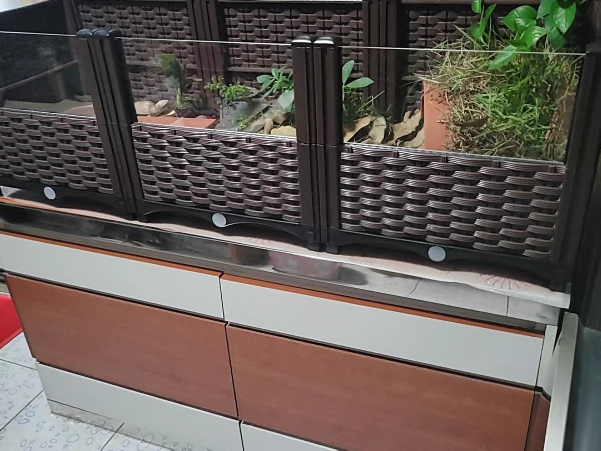 Tortoise Habitat & Reptile Enclosure – Indoor/Outdoor Turtle House with Leakproof Tray – Ideal for Pet Tortoises, Turtles & Amphibians – Breeding Box for Reptiles & Small Animals