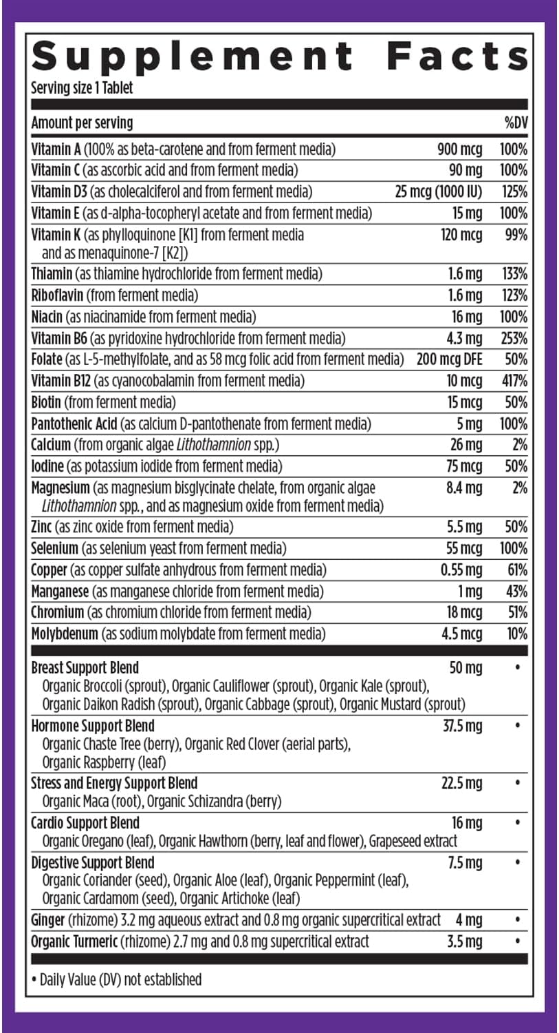 New Chapter Women's Multivitamin 40+, Extra B6 & B12, Biotin for Hair Growth, D3, VIT C, Zinc for Immune & Stress Support, Gentle on an Empty Stomach, Non-GMO, Gluten-Free, 96 Tablets, (Pack of 2)