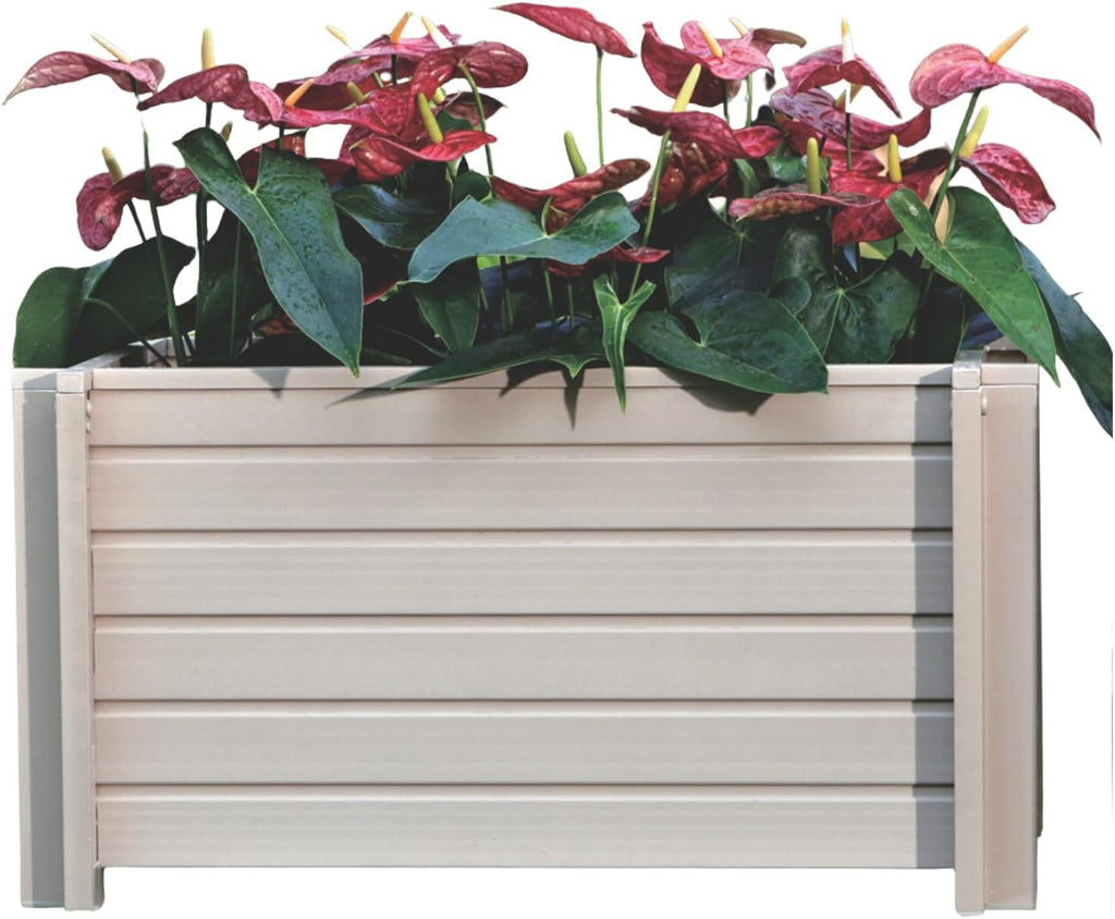 New Age Garden ECOFLEX 30' Outdoor Planter Box, Moisture Resistant Composite Garden Container for Flowers & Herbs, Weather Resistant, Easy Assembly